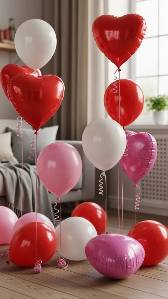 Mixed Heart and Round Balloon Set