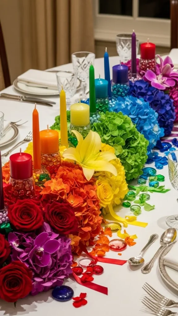 Mixed Texture Rainbow Display