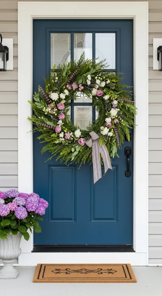 Monochrome Door Decor Scheme