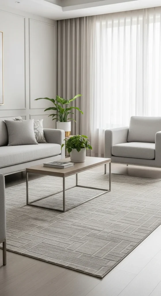 Neutral Area Rugs With Low Pattern