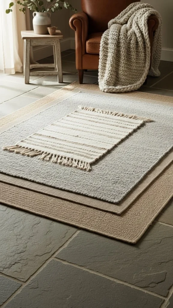 Neutral Layered Rugs