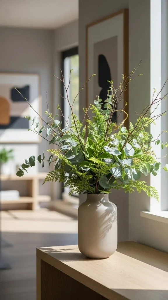 Neutral Vase Green Mix