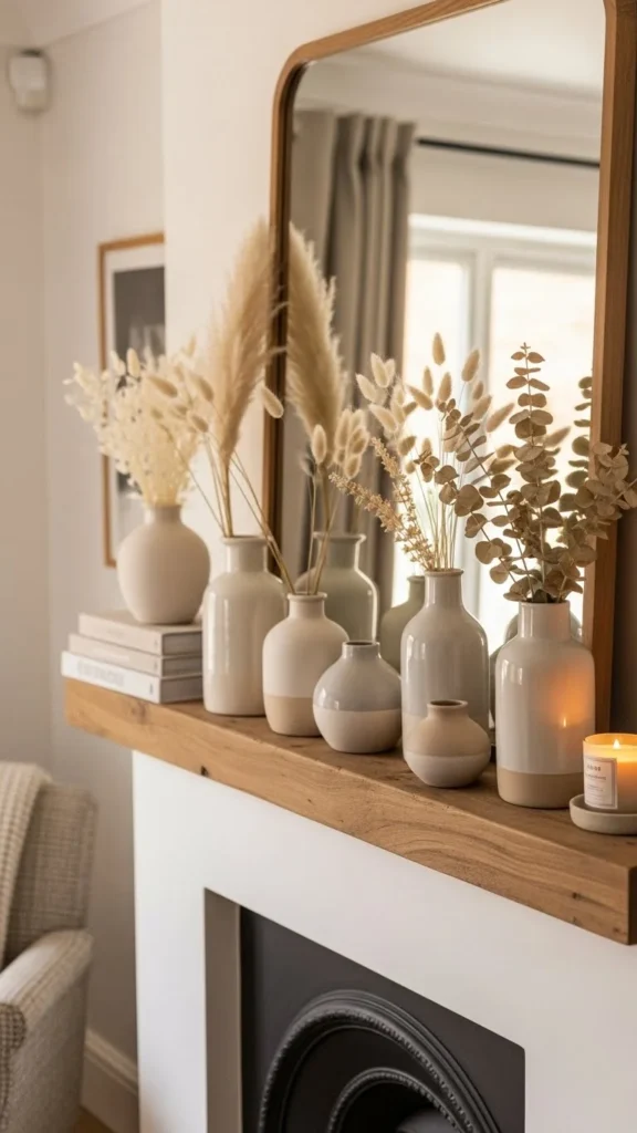 Neutral Vases With Dried Stems