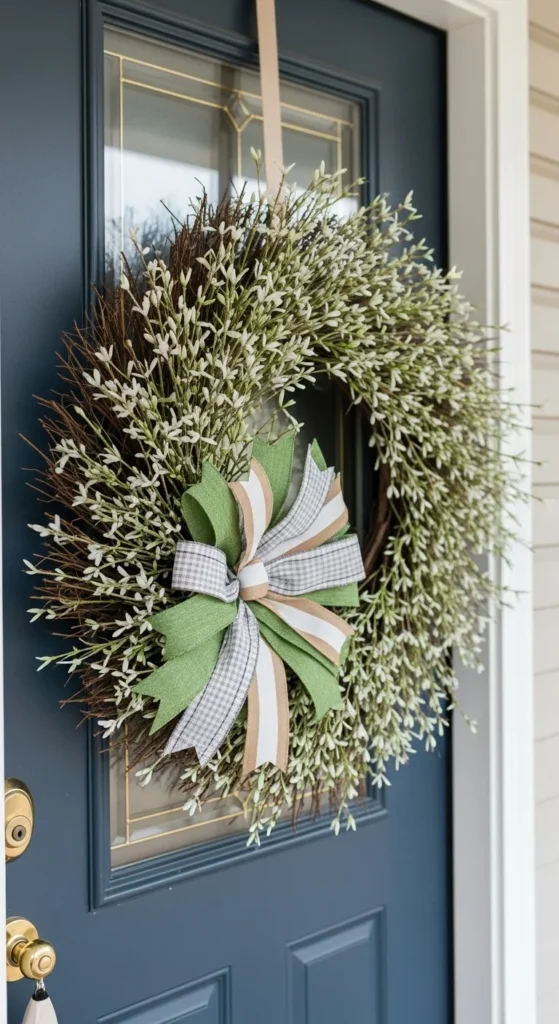 Neutral Wreath With Subtle Color Pops