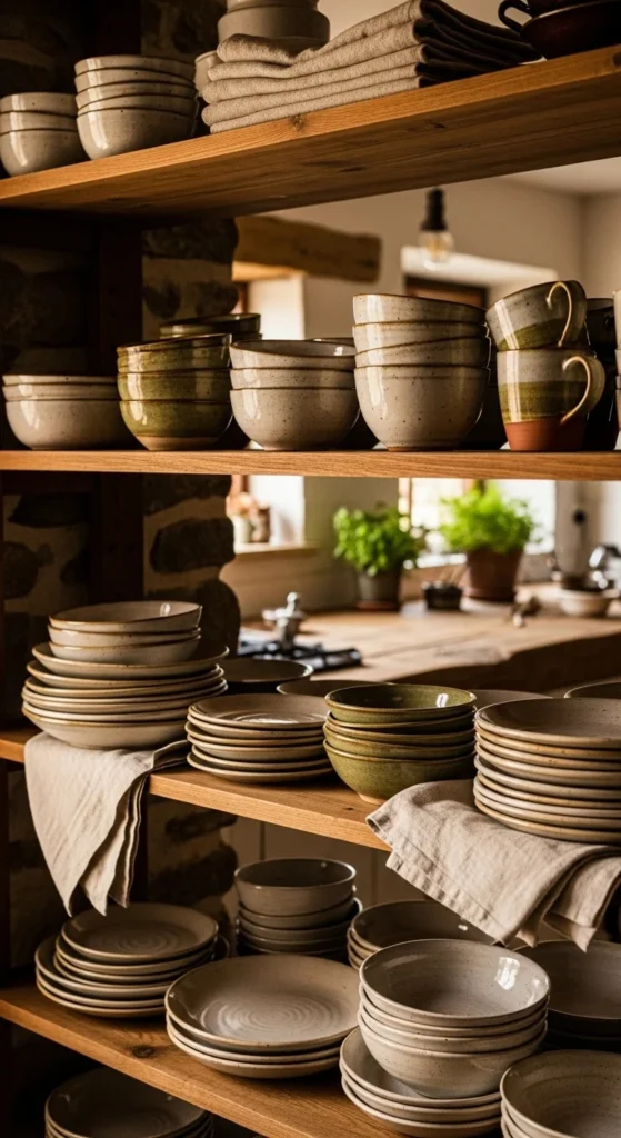 Open Wooden Shelving