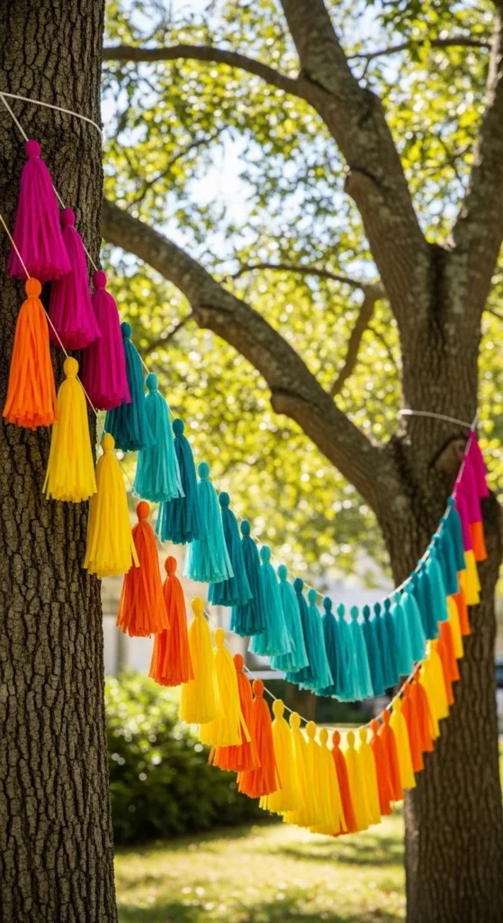 Outdoor Party Tassel Garland