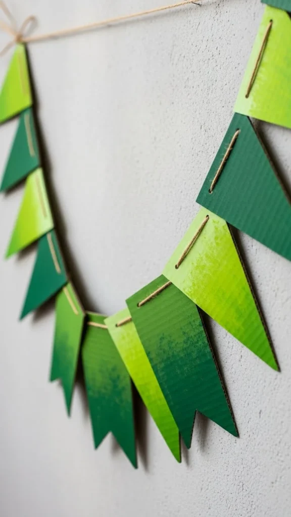 Painted Cardboard Flag Banner