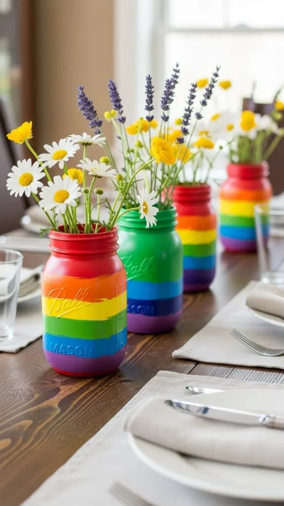Painted Mason Jar Set