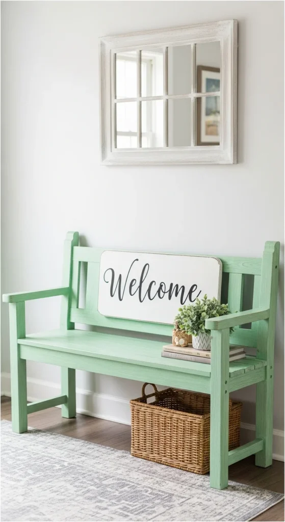 Painted Welcome Bench Styling