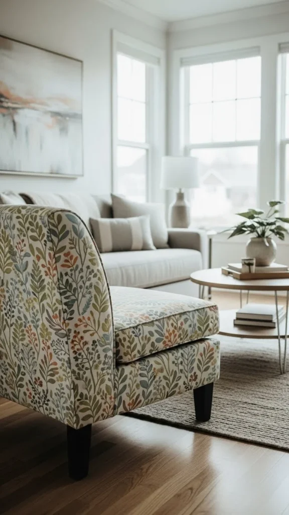 Patterned Accent Chair