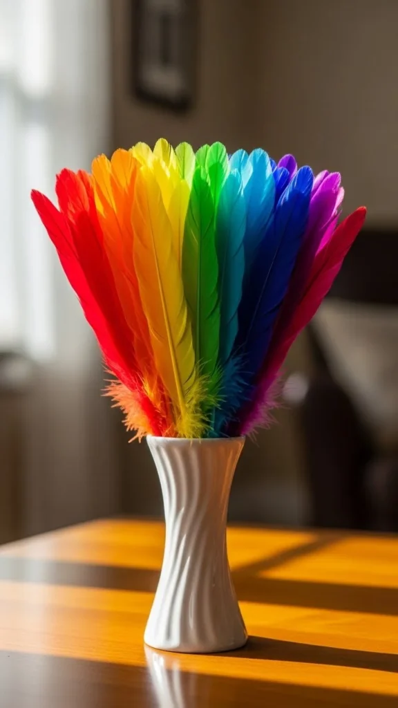 Rainbow Feather Arrangement