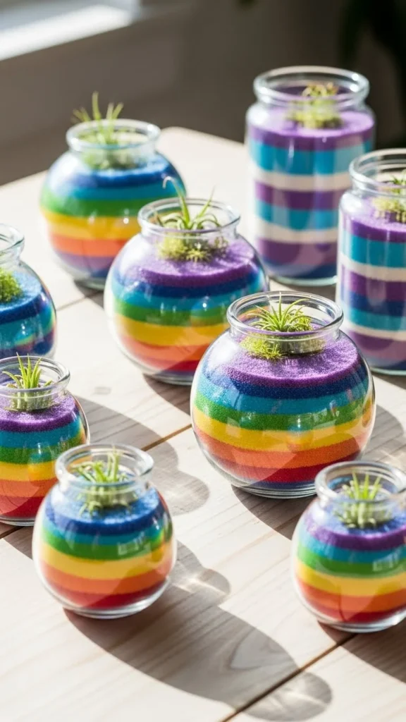 Rainbow Terrarium Jars