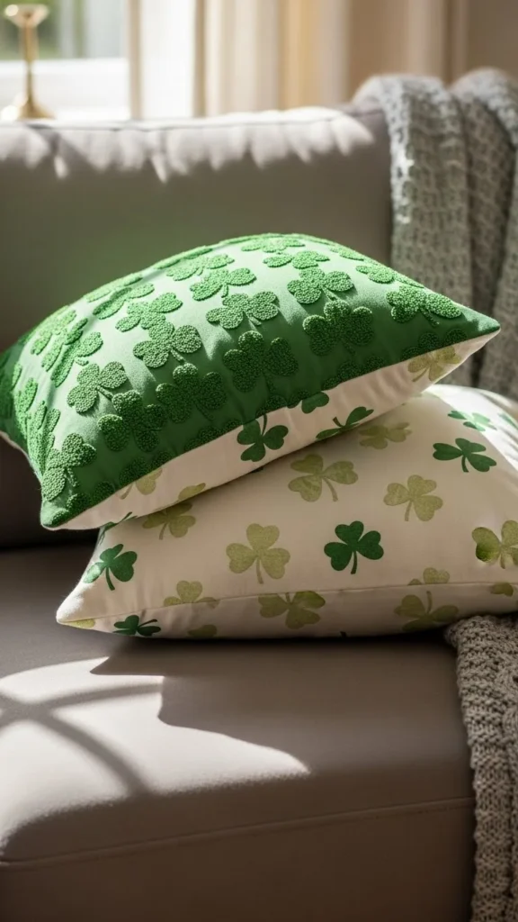 Reversible Shamrock Pillow