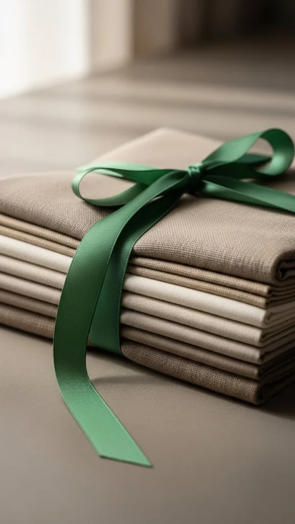Ribbon-Bound Fabric Swatches