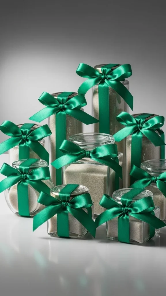 Ribbon-Wrapped Gift Jars