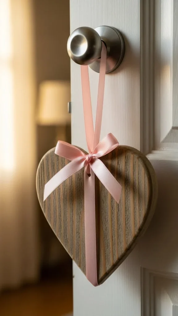 Ribbon Wrapped Heart Board