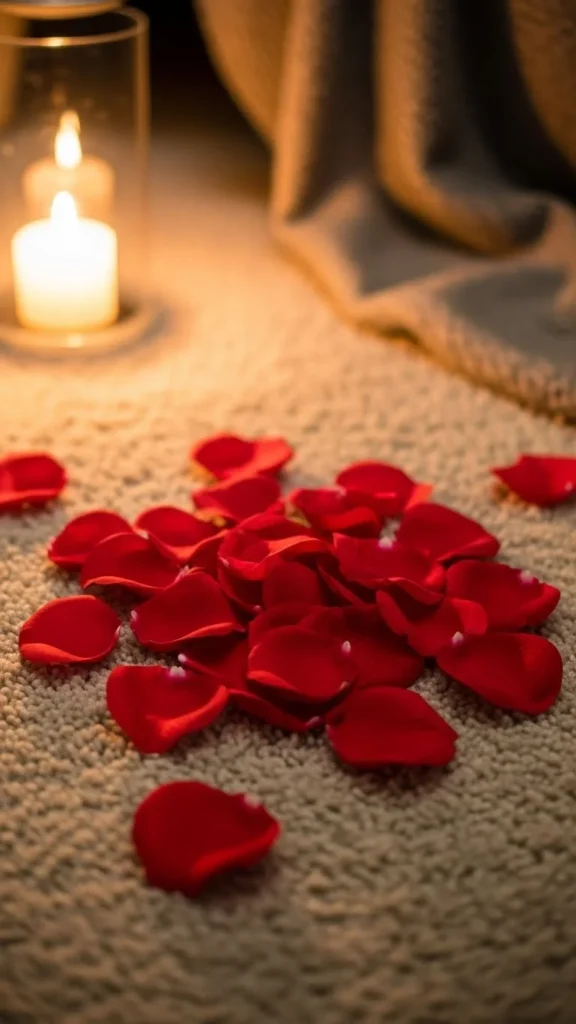 Rose Petal Centered Rug Detail