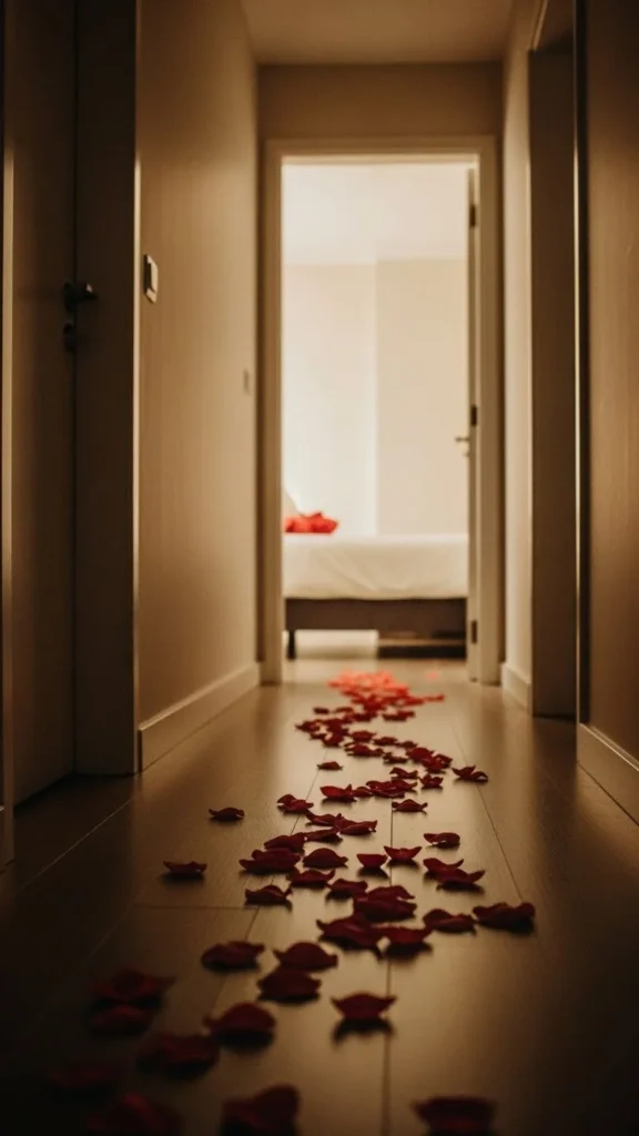 Rose Petal Pathway to the Bedroom