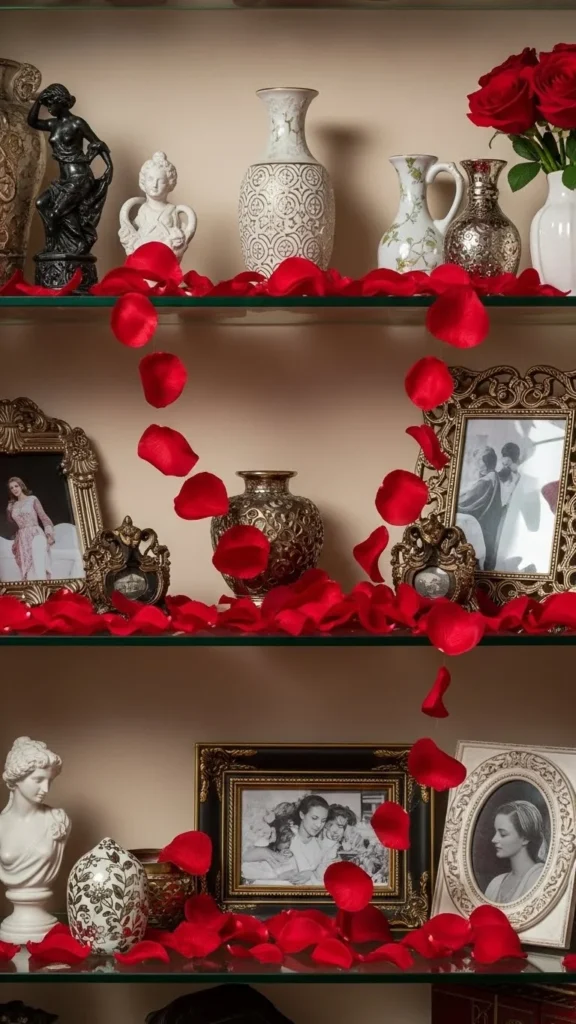 Rose Petal Shelf Accents