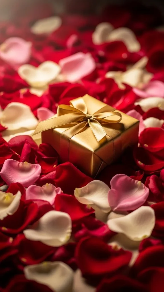Rose Petal Wrapped Gift Display