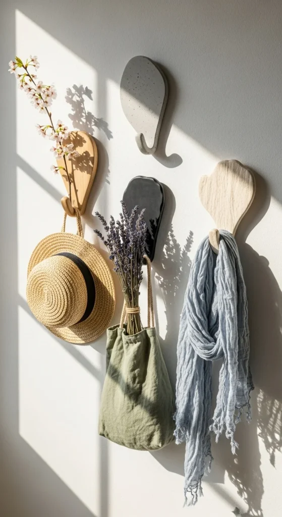 Sculptural Wall Hooks as Decor