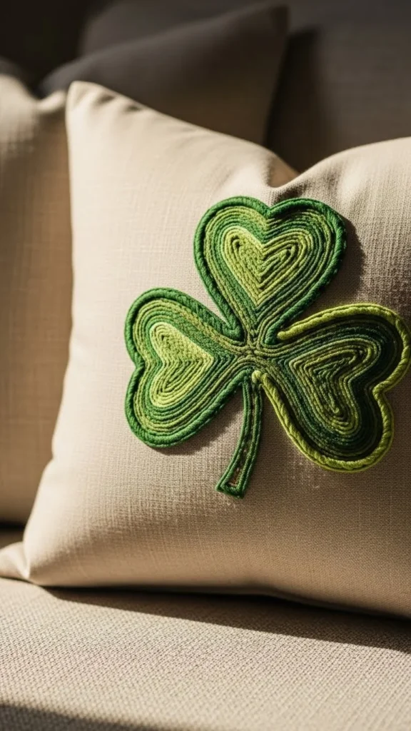 Shamrock Appliqué Pillow