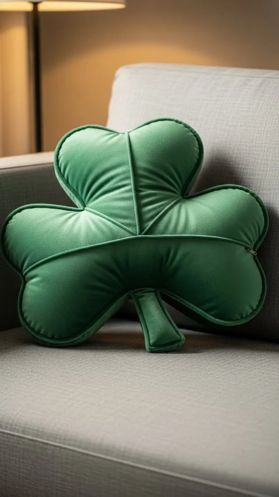 Shamrock Pillow with Hidden Zipper