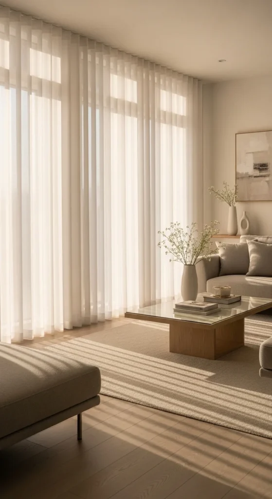 Sheer White Curtains