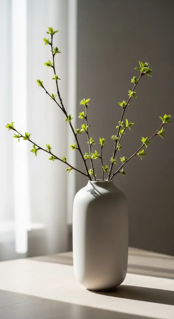 Simple Ceramic Vases With Branches