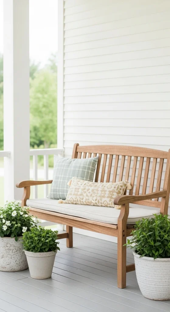 Simple Porch Bench Styling