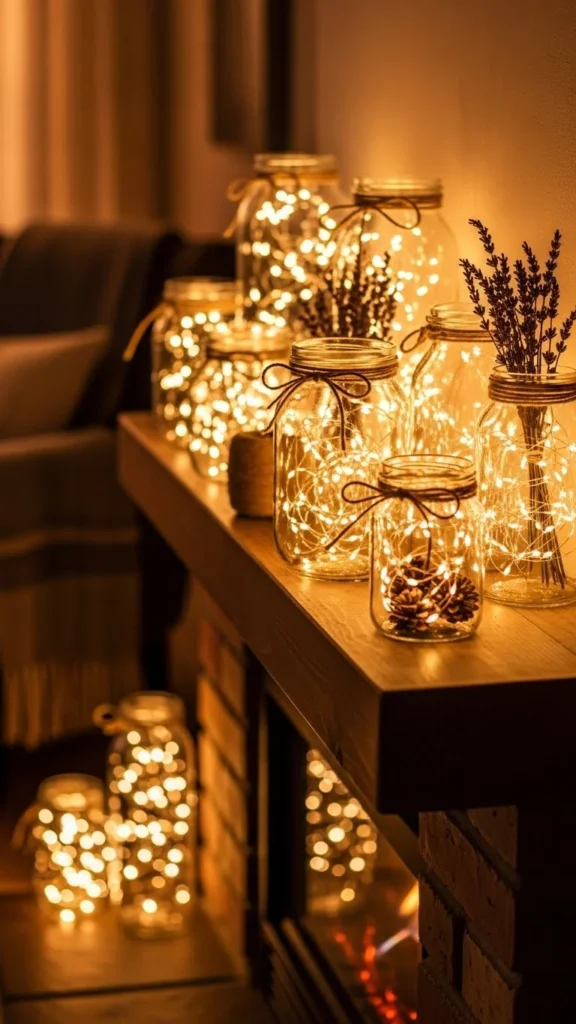 Soft Fairy Lights in Glass Jars