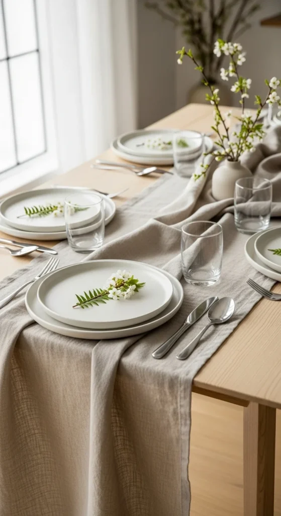 Soft Linen Table Runners