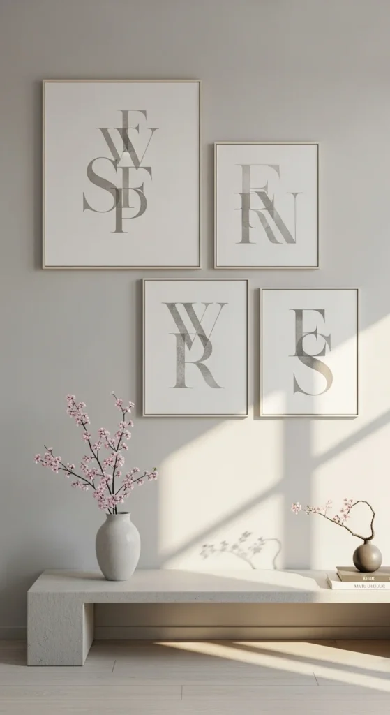 Soft Neutral Typography Art