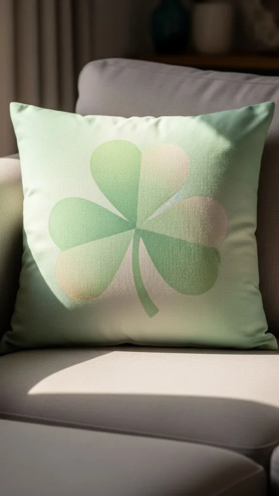 Soft Pastel Shamrock Pillow