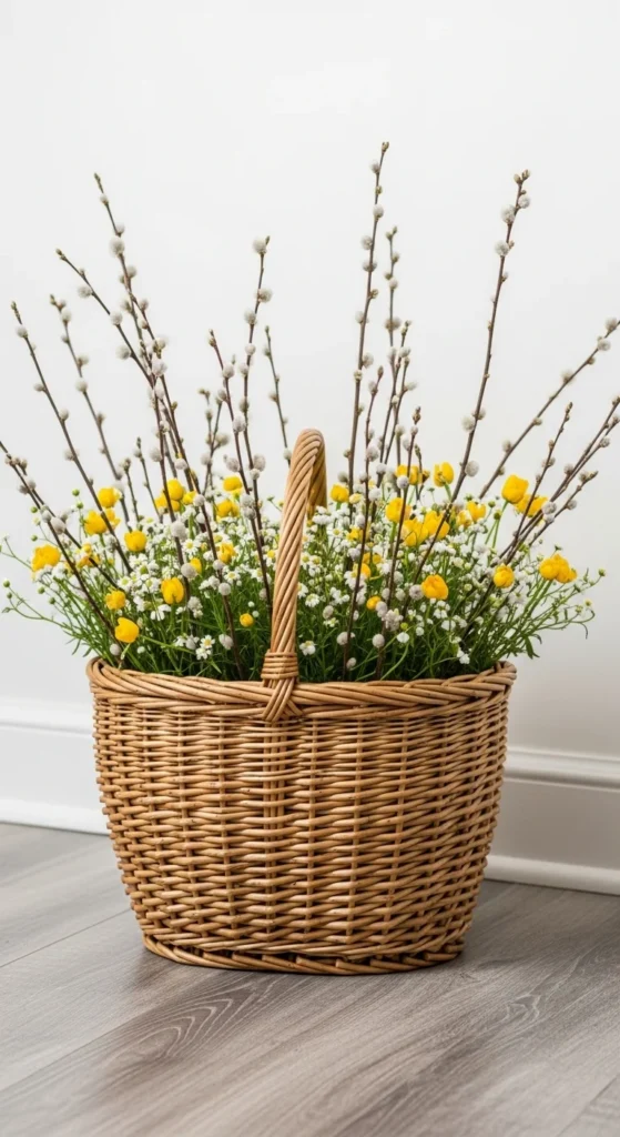 Spring Basket on the Floor