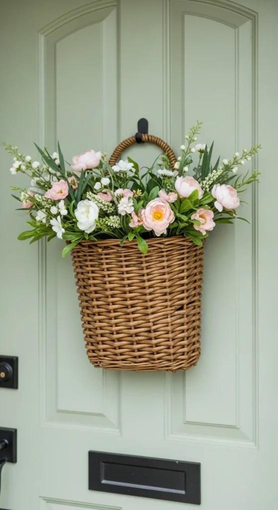 Spring Floral Door Basket