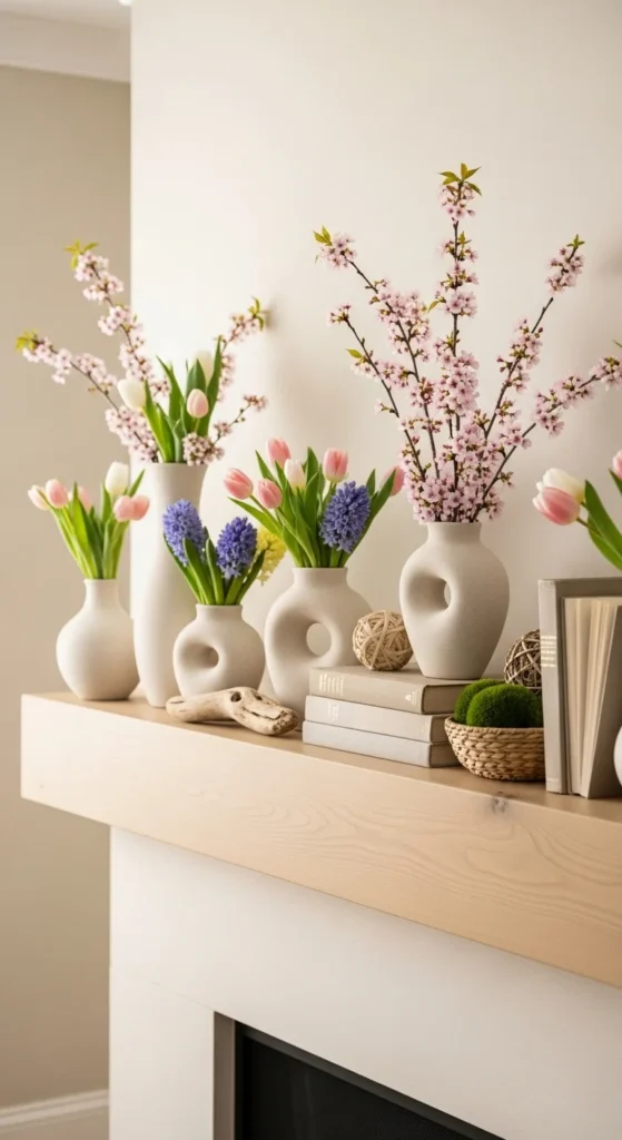 Spring Mantel Decor