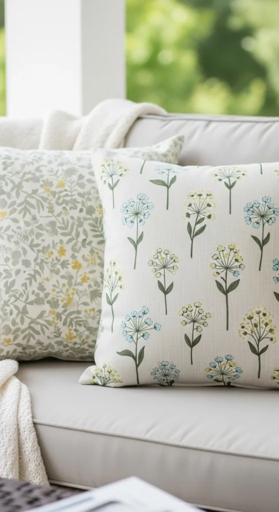 Spring-Themed Throw Pillow Covers