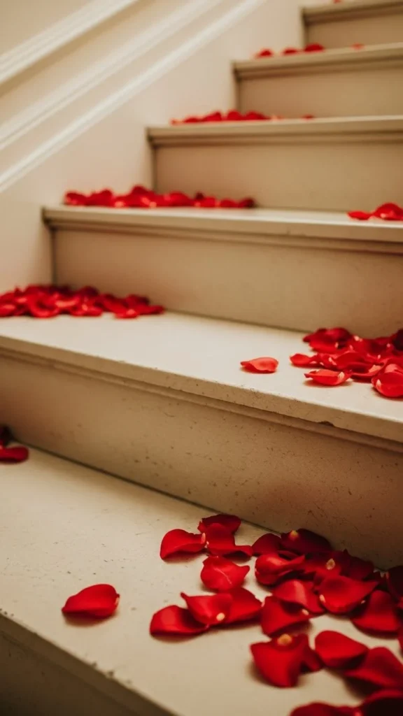 Staircase Rose Petal Accents