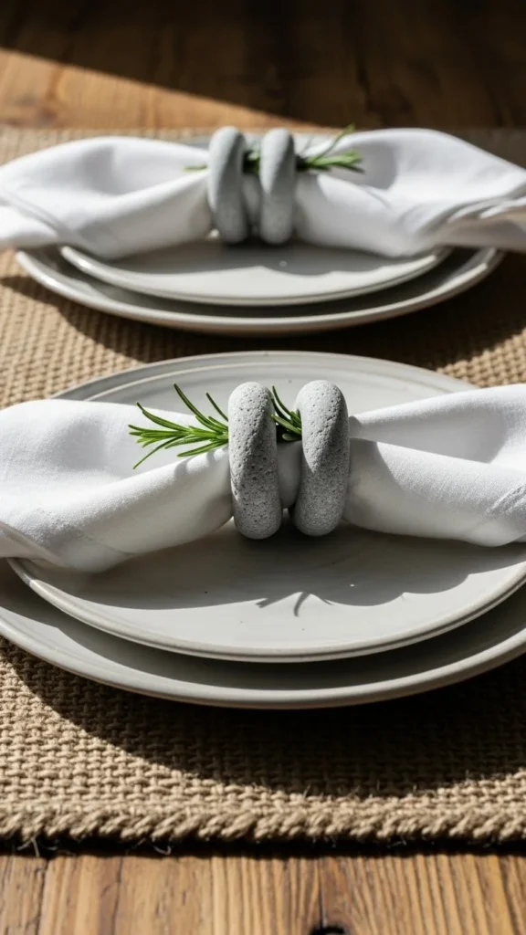 Stone Loop Napkin Rings