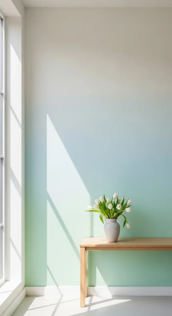 Subtle Ombre Painted Walls