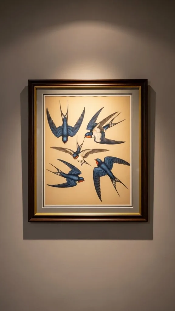 Swallow Bird Art Sign