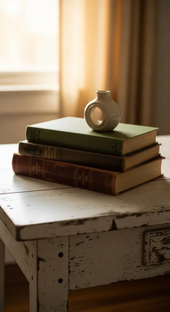 Vintage Books Stacked for Decor