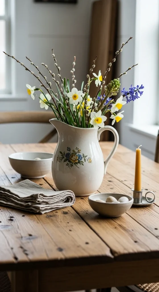 Vintage Pitcher Flower Displays