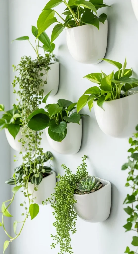 Wall-Mounted Ceramic Plant Pockets