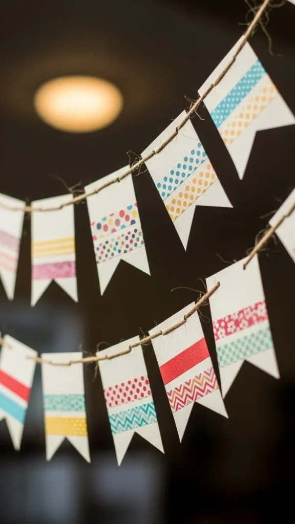 Washi Tape Flag Banner