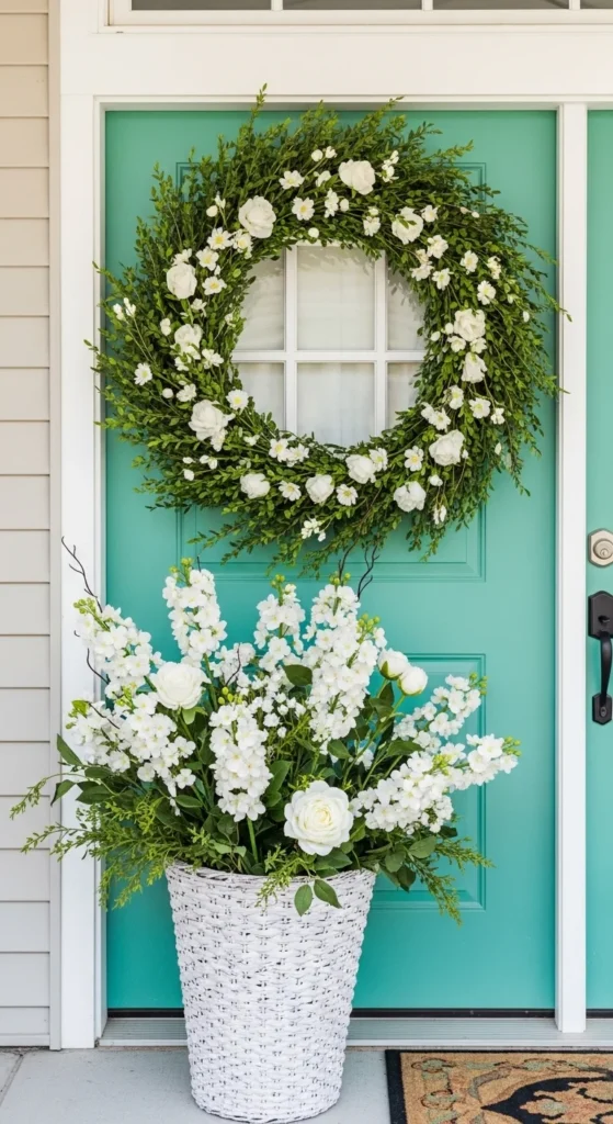 White and Green Color Focus