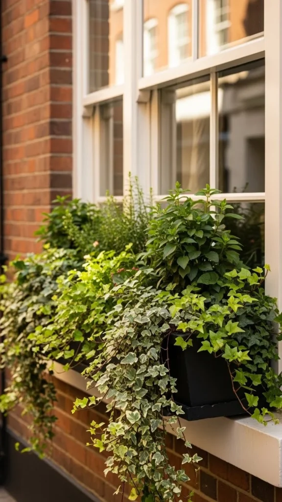Window Boxes Mounted Outside