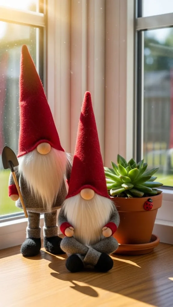 Window Corner Gnome Pair