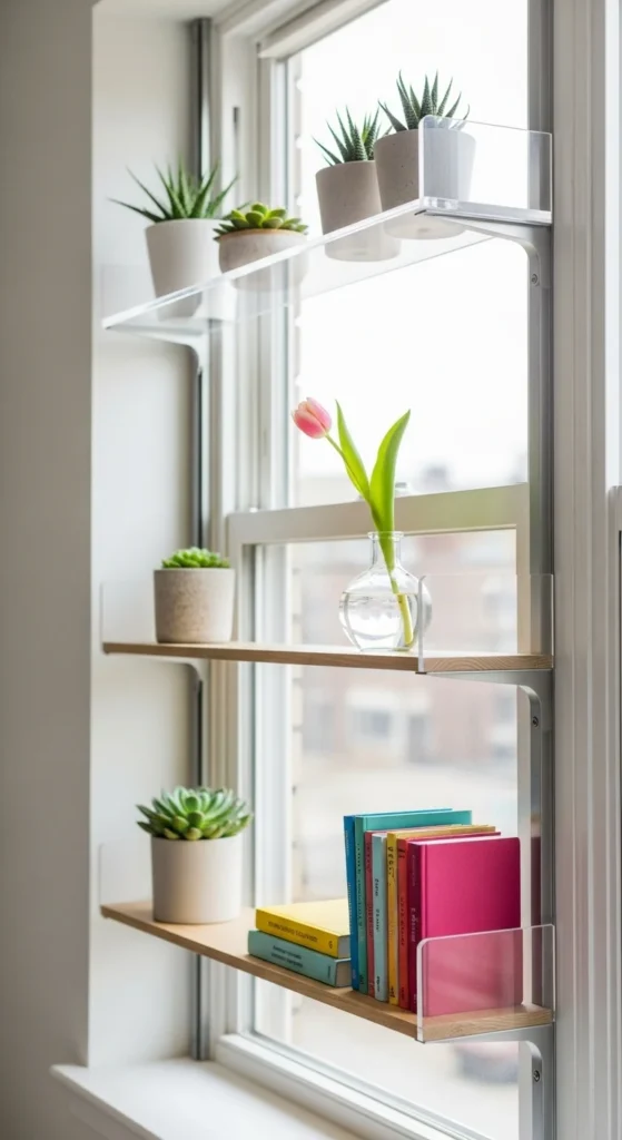 Window-Mounted Shelving